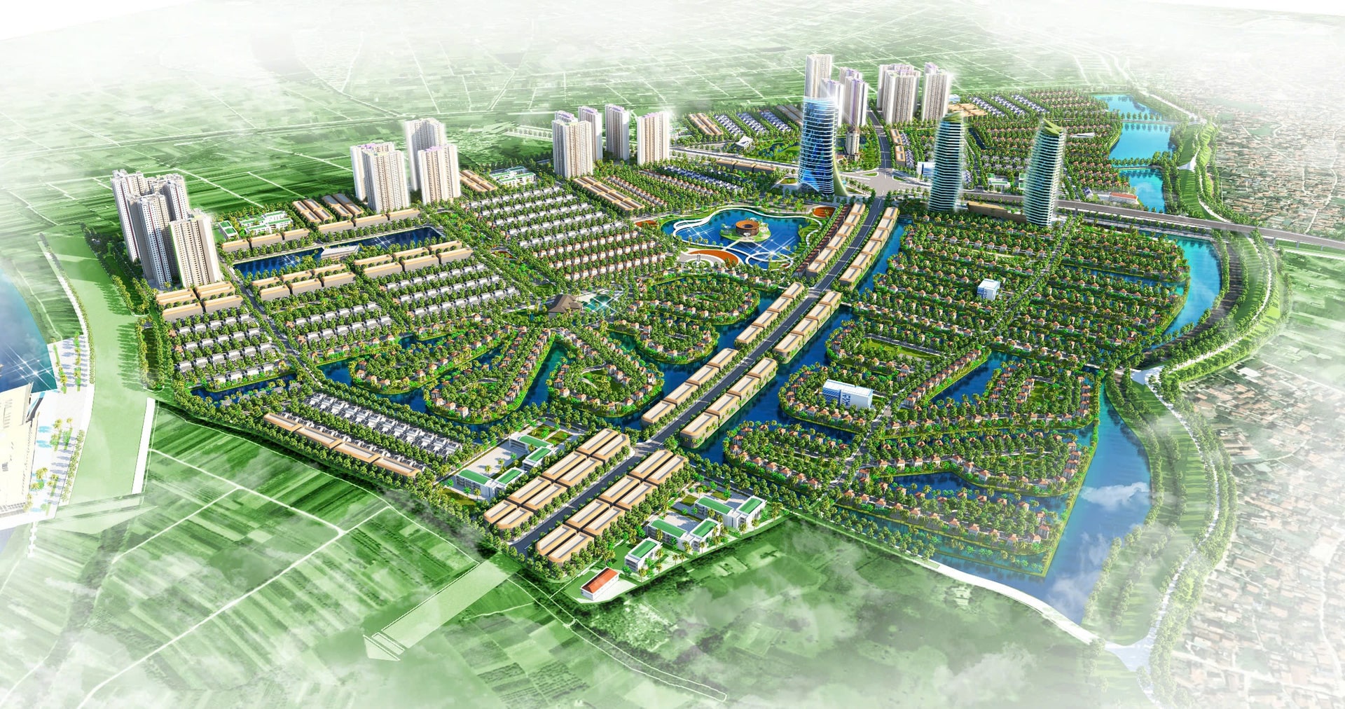 Phối cảnh dự án Alluvia City Văn Giang